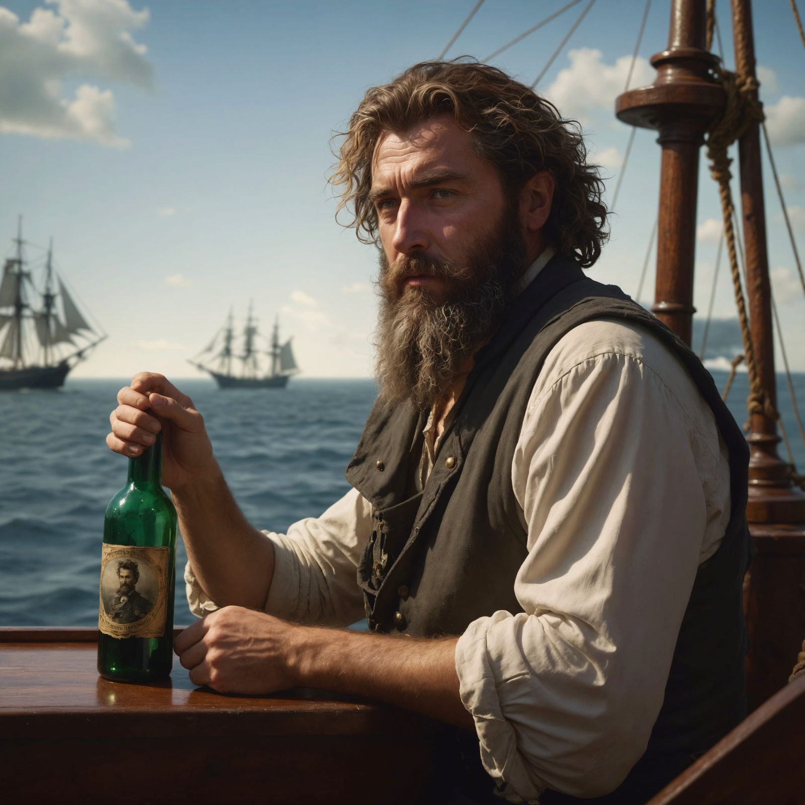 Sailor and Ship-in-a-Bottle: Victorian Era Nostalgia