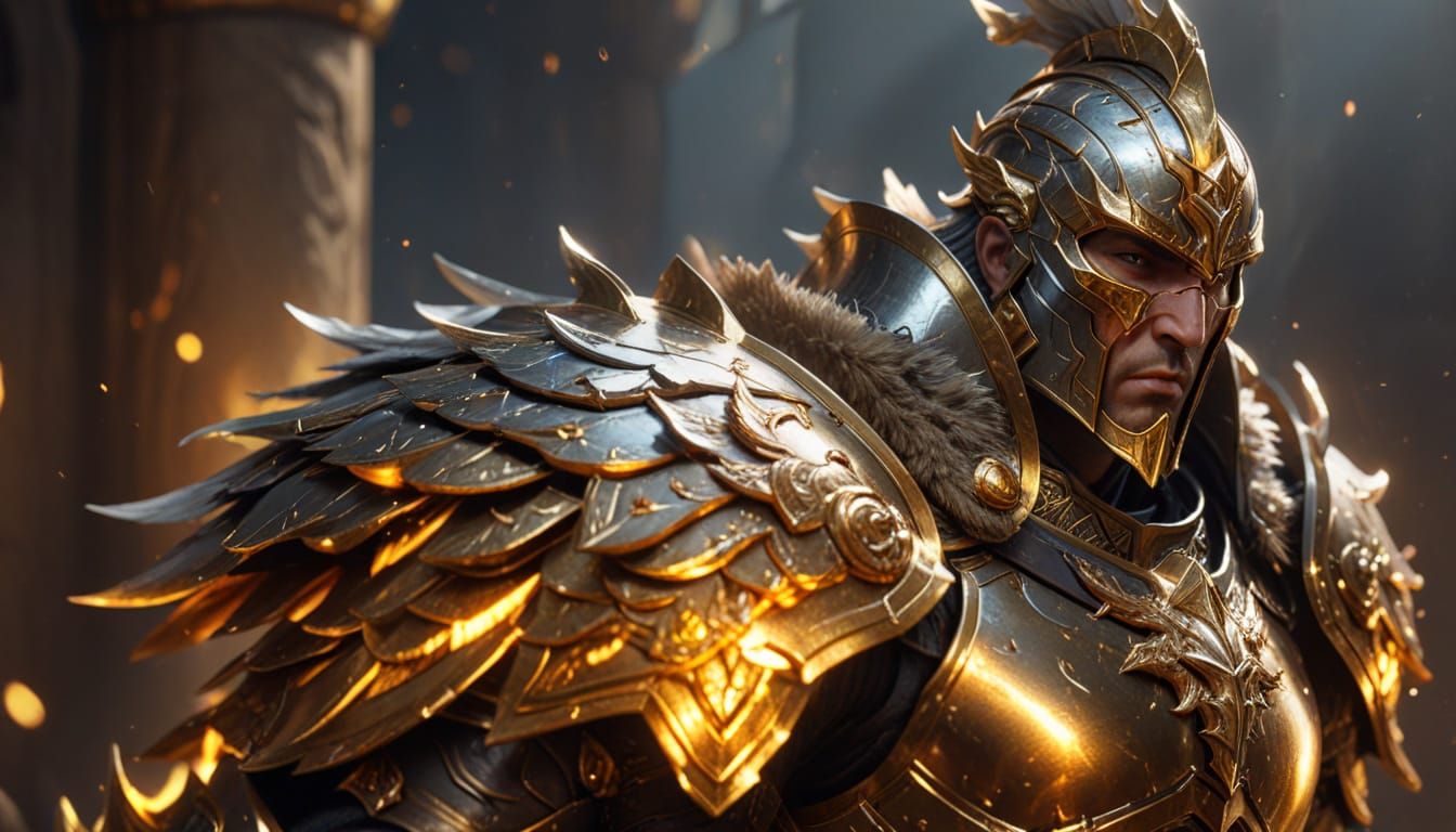 Regal Warrior-King Jarvan IV in Hyper-Realistic Digital Art