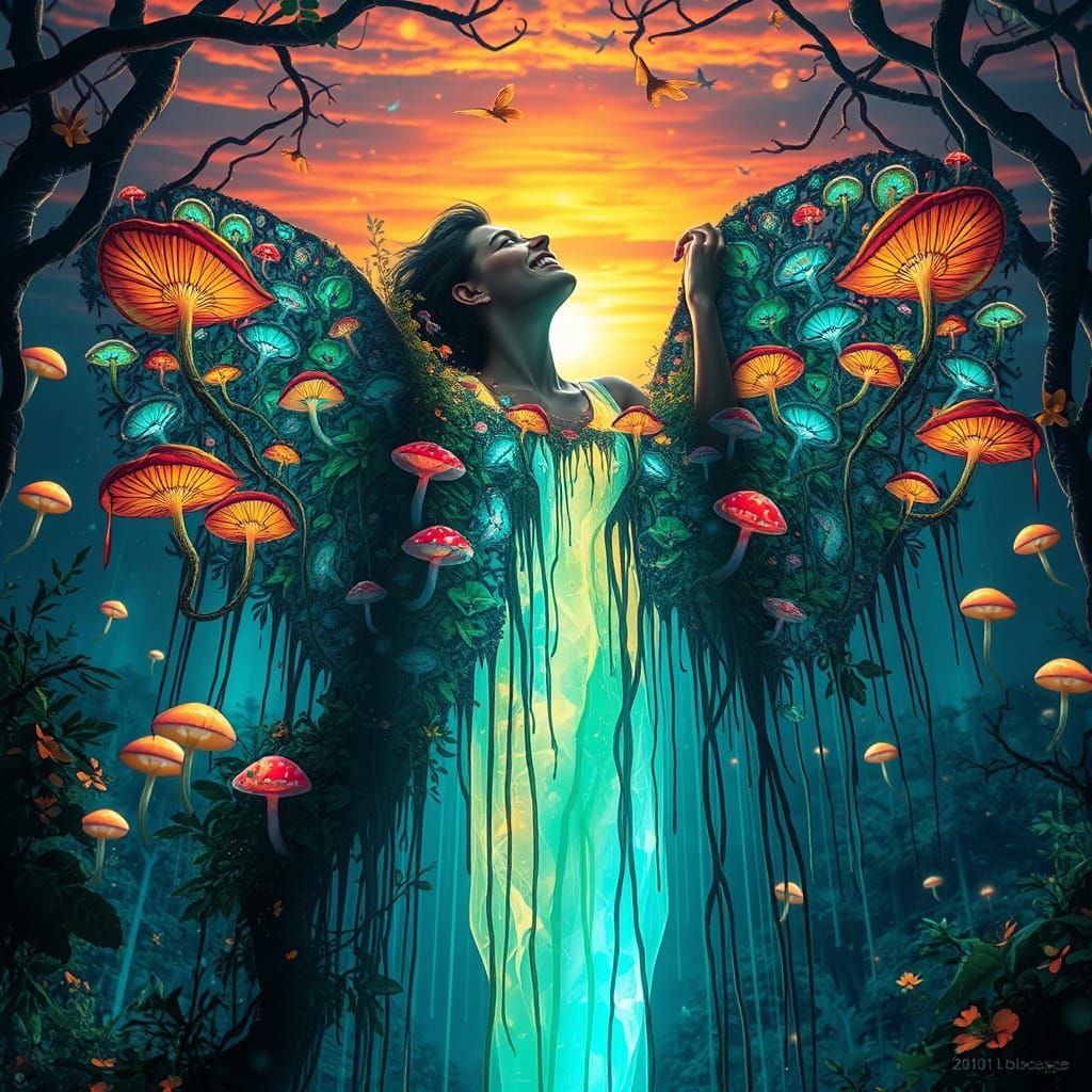 Dreamlike Surrealism of Melting Paint and Whimsical Fantasy