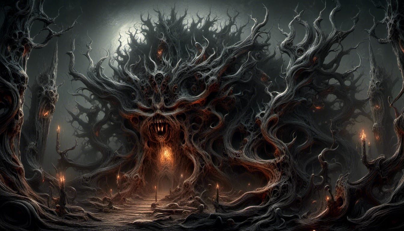 Dark Vampire Spirit with Fractal Details