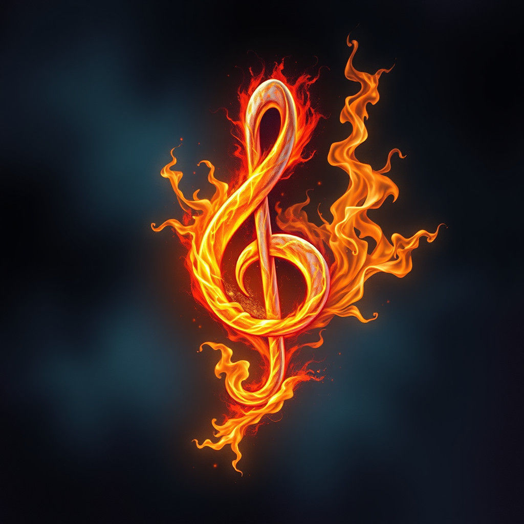 Treble Clef of Water and Fire