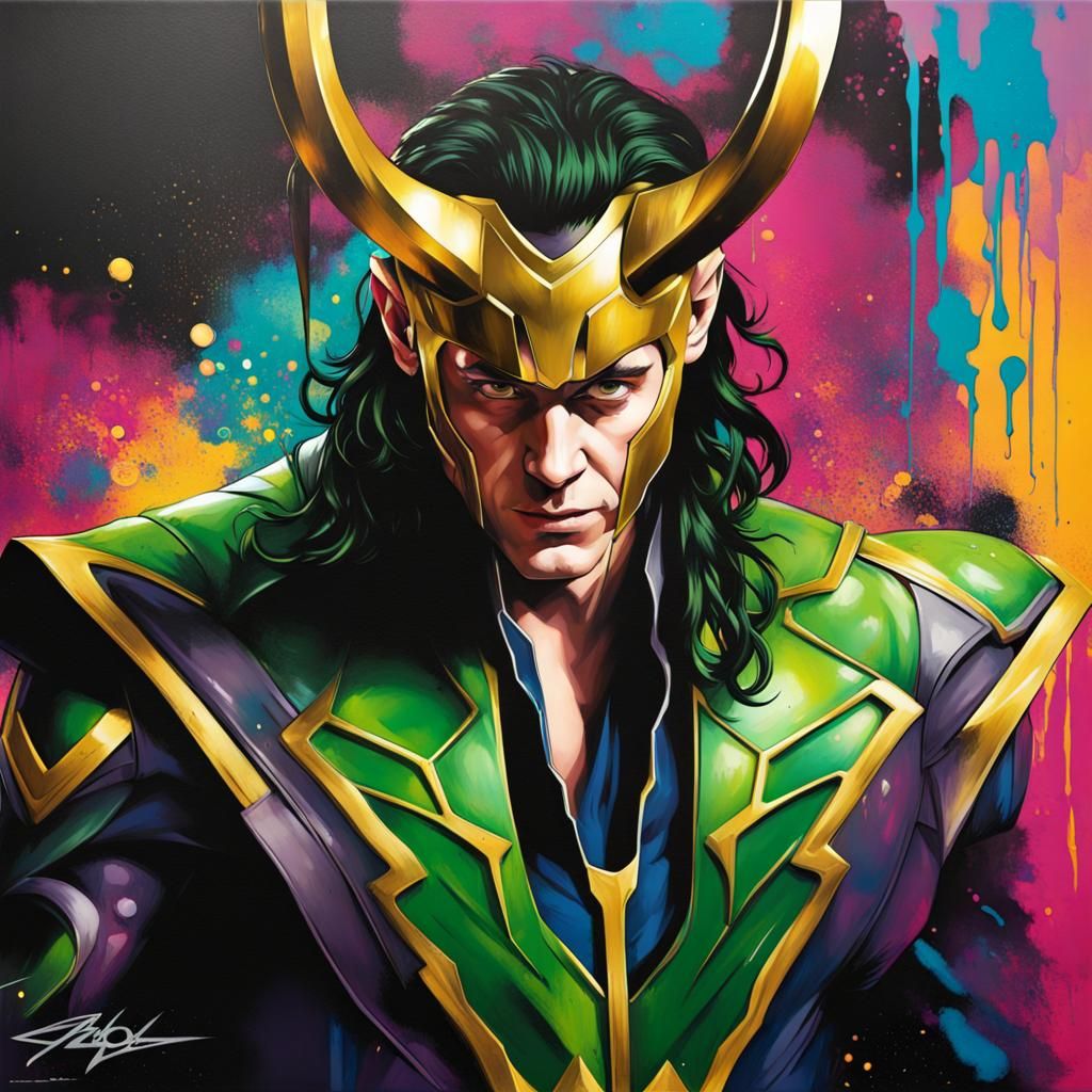 Loki Marvel: Graffiti Art Portrait