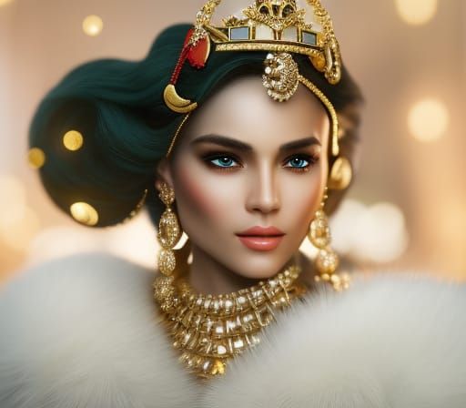 Muscular Santa Claus with Gun: Digital Matte Painting