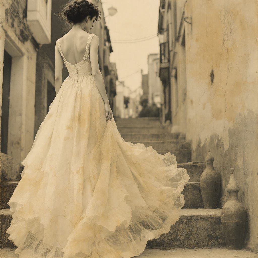 Botanical Study of Quiet Streets in Andrew Wyeth Style