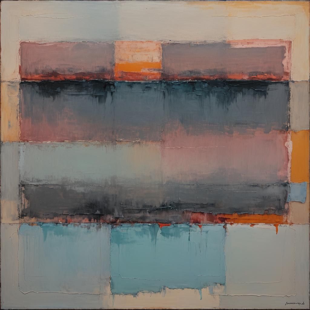 Abstract Gradient Painting in Rothko Style