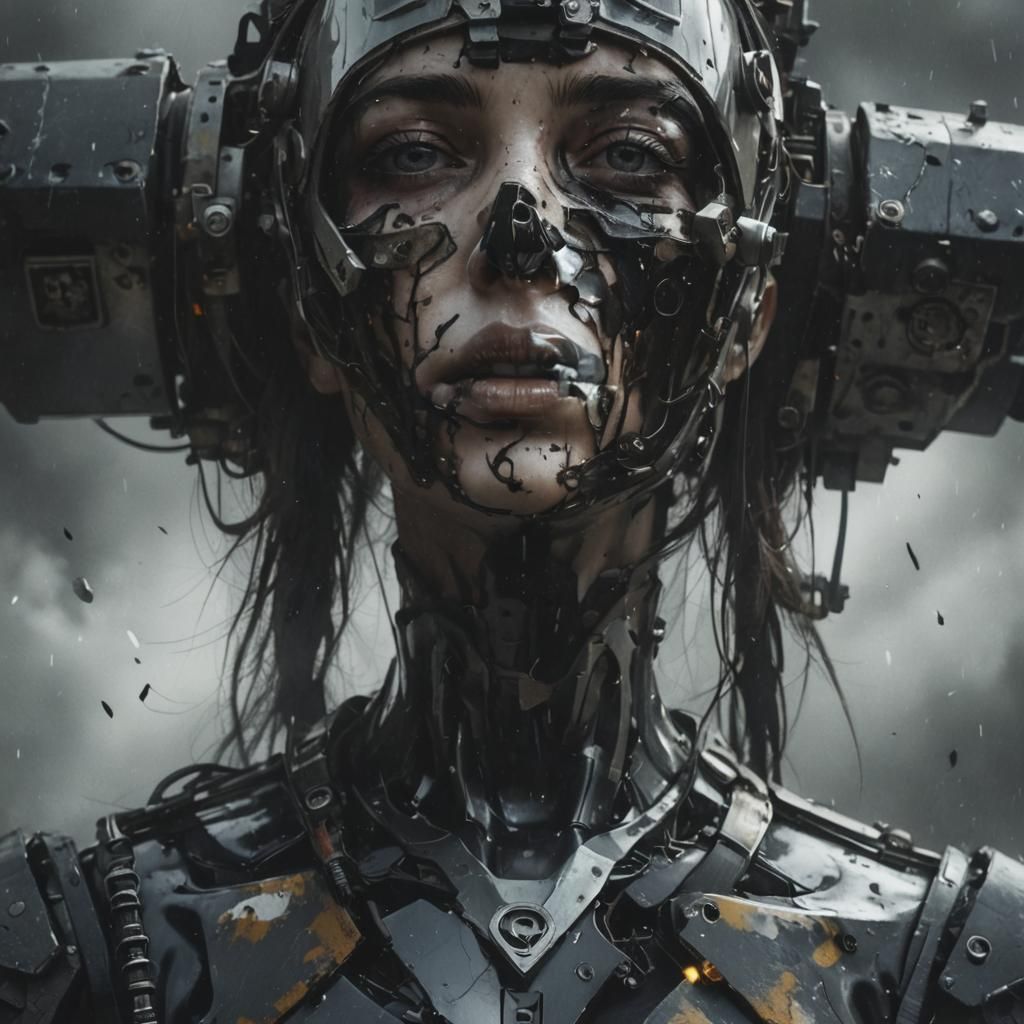 Abstract Dystopian Rescue: Photo Realistic Emotional Scene