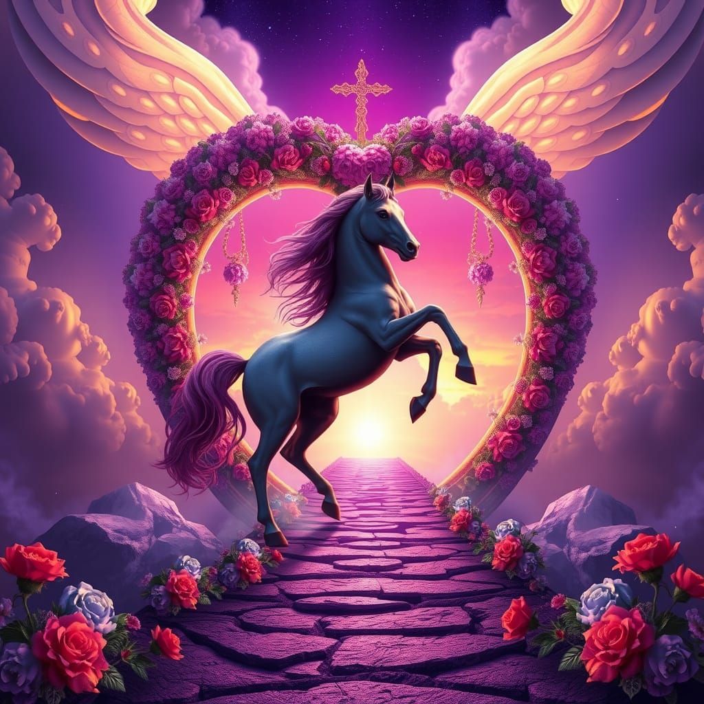 Centaur's Rococo Gallop Through Heaven's Door