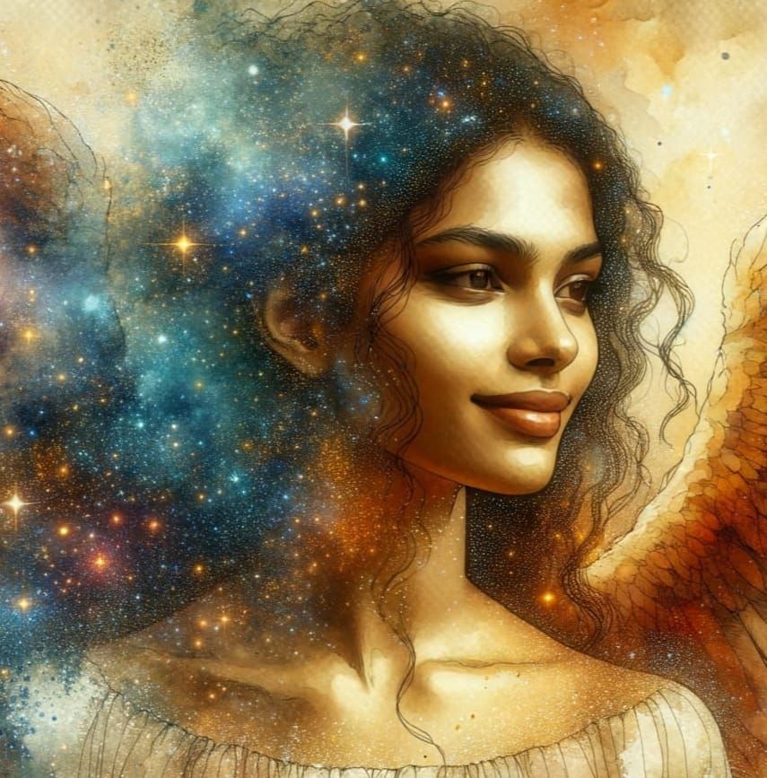 Angel of Dawn in Watercolour