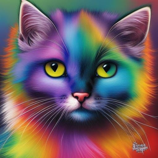 Rainbow Fur Kitten, Comic Book Art