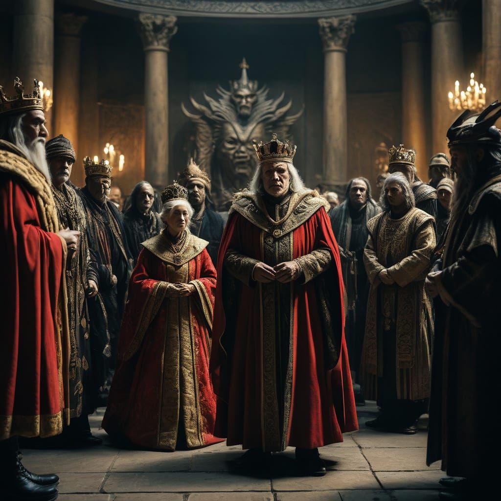 Aging King Crowns Daughter as Queen in Regal Splendor