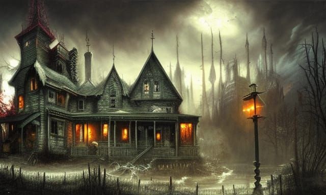 Random spooky house 1