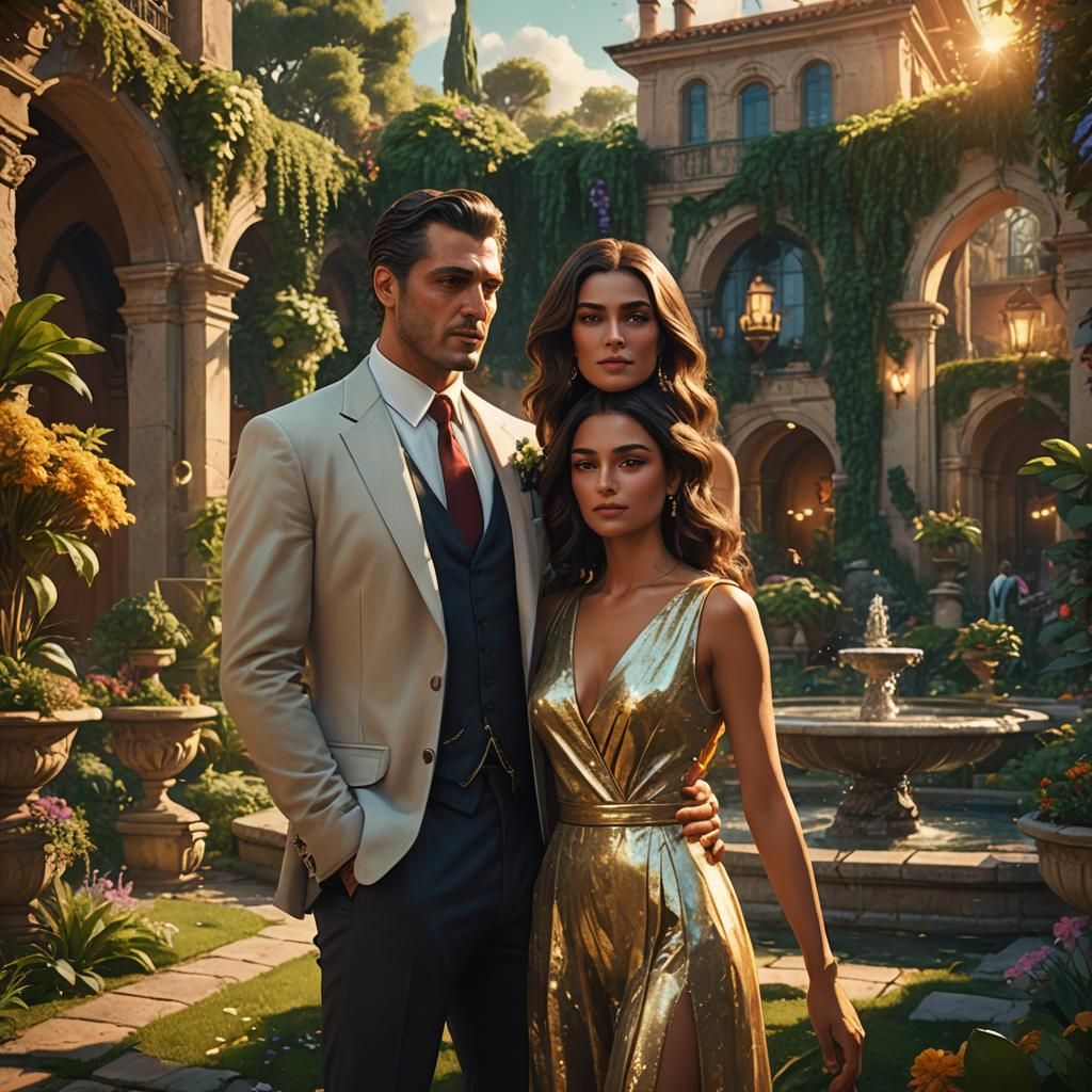 Italian Mafia CEO and Fiancee in Romantic Garden
