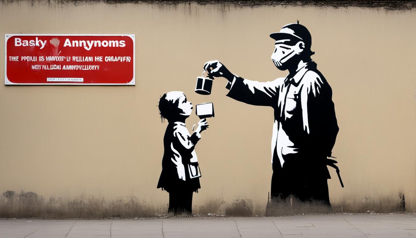 Banksy Style: No One Is Illegal Graffiti