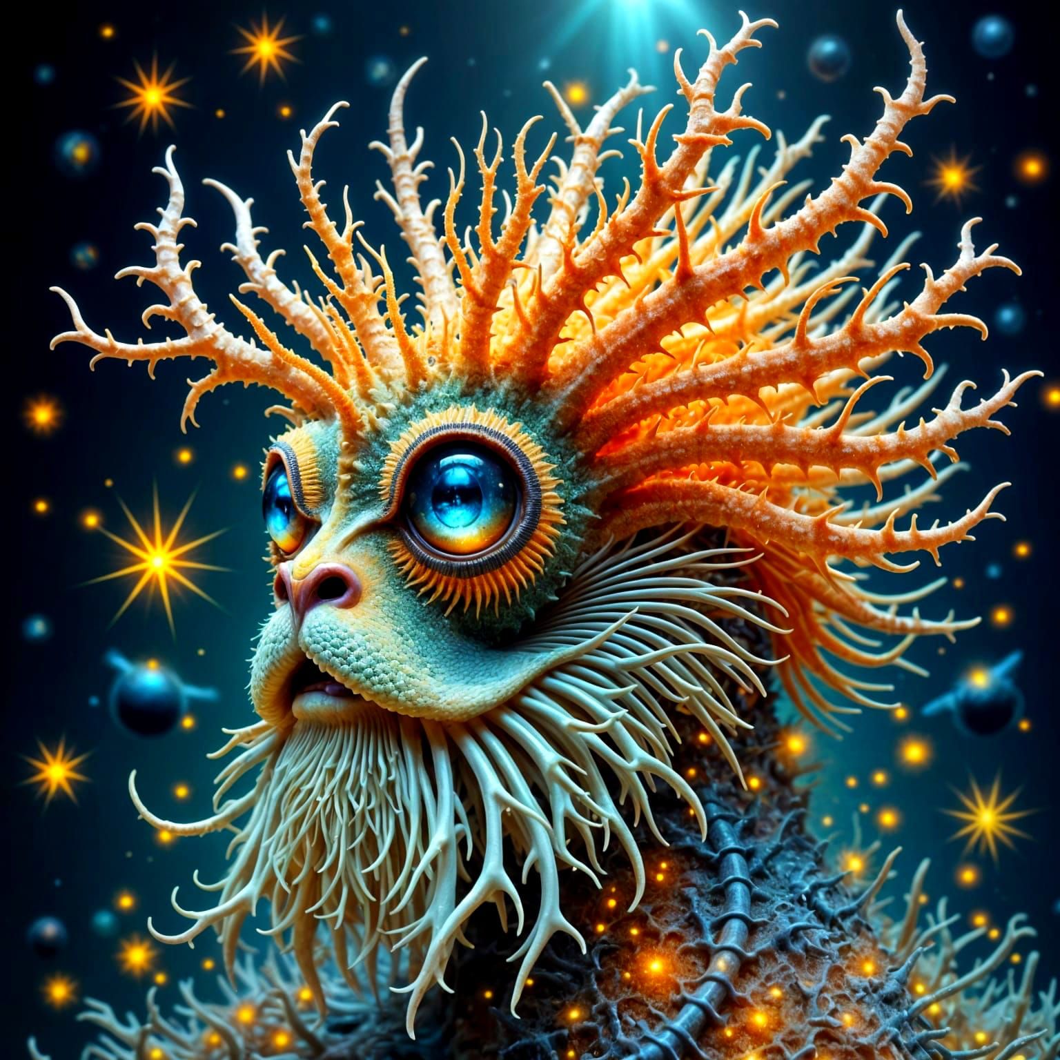 Mythical Murex Merman in Triadic Colors