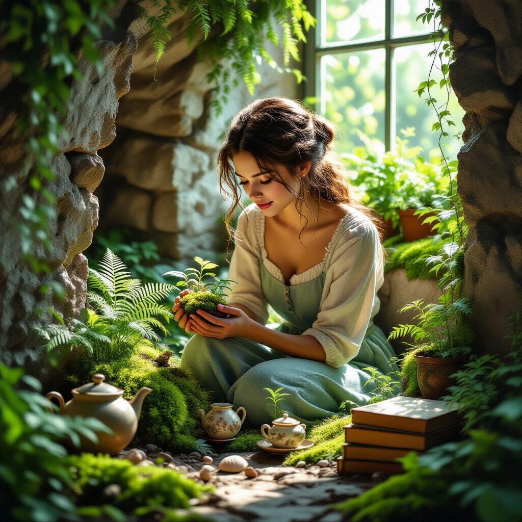 Enchanting Hidden Gardens in Dappled Sunlight