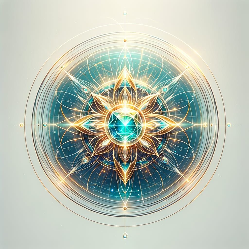 Radiant Mystical Portal of Light: Minimalist Art