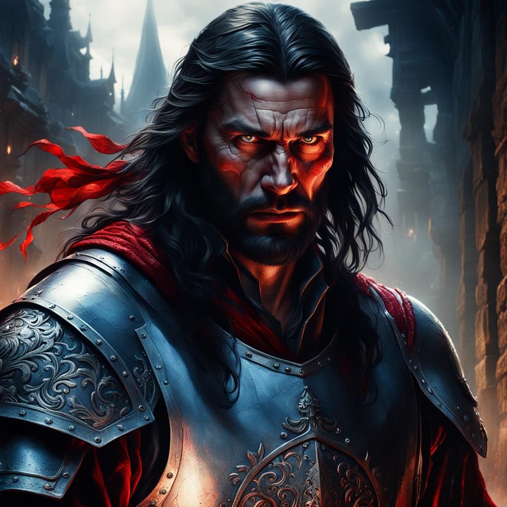 Fantasy Portrait of a Scarred Medieval Warrior