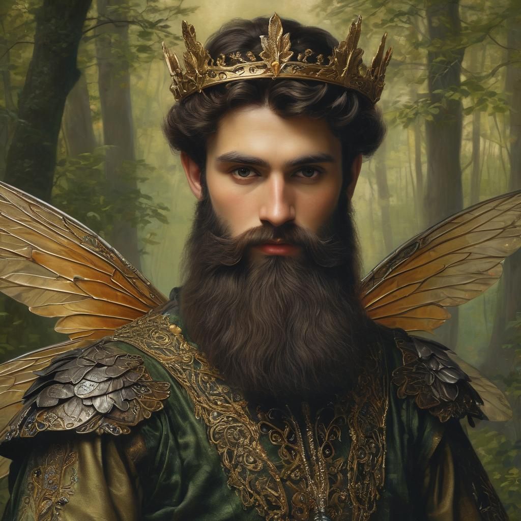Ethereal Fairy King in Woodland Style of Stuck