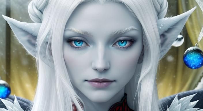 Dreamlike Lich Slumbers in Snowy Landscape