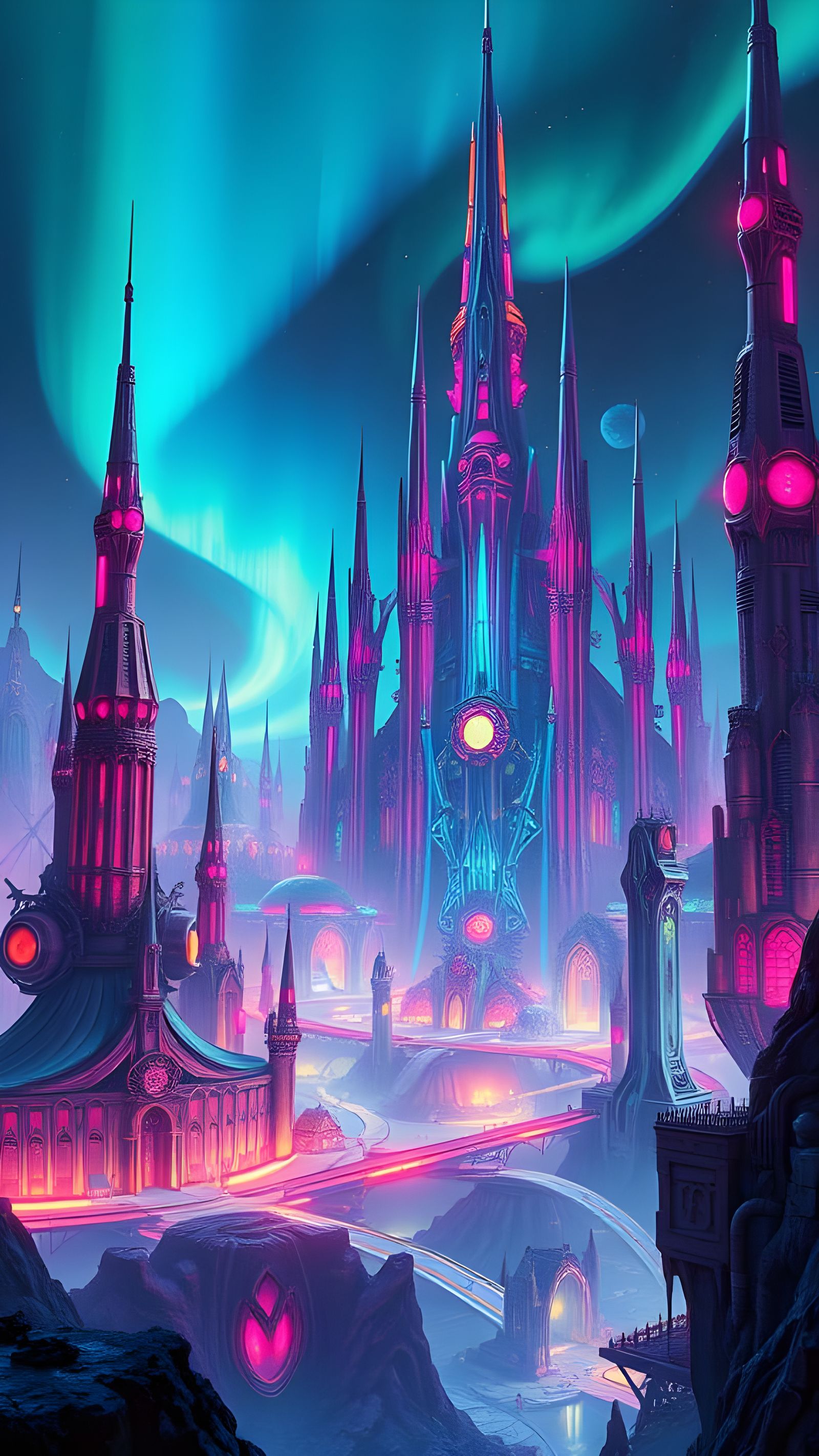 Cosmic Metropolis at Night