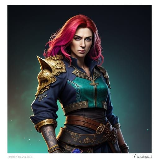 Vibrant Concept Art Portrait of Woman in 8k