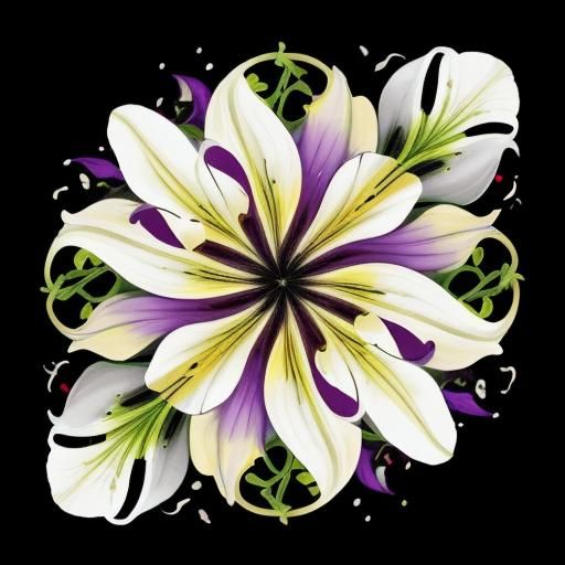 Colorful Calla Lilies in Surreal Illustration