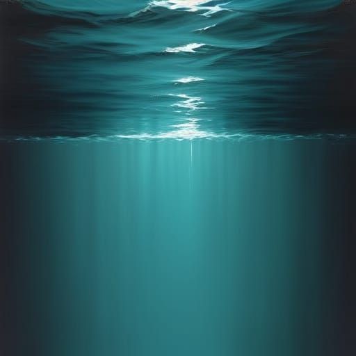 Underwater Void: A Masterful Oil Painting of Currents