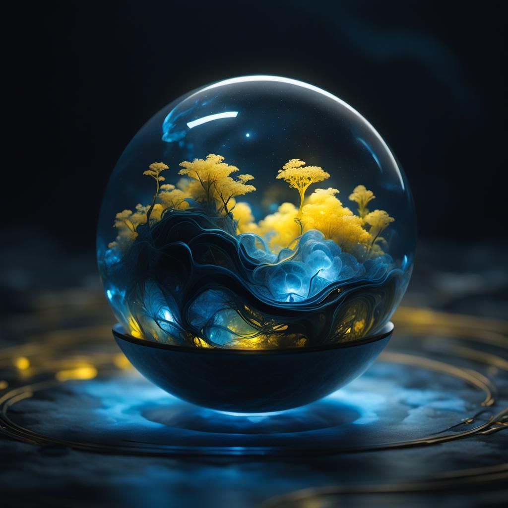 Glowing Orb in Dark Electrical World