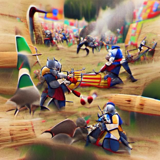 Epic Medieval Battle Scene Unfolds