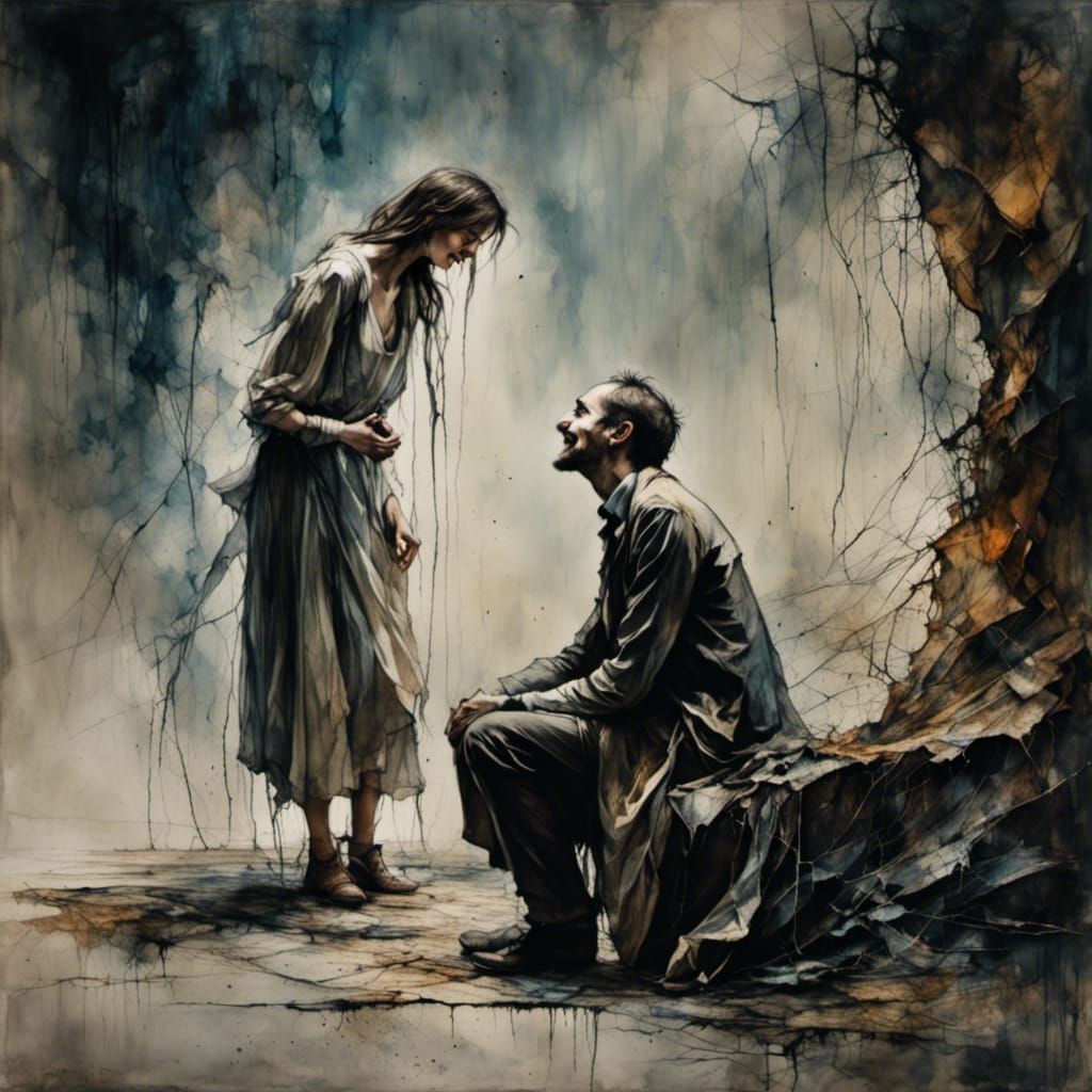 he laughs while you cry desperately