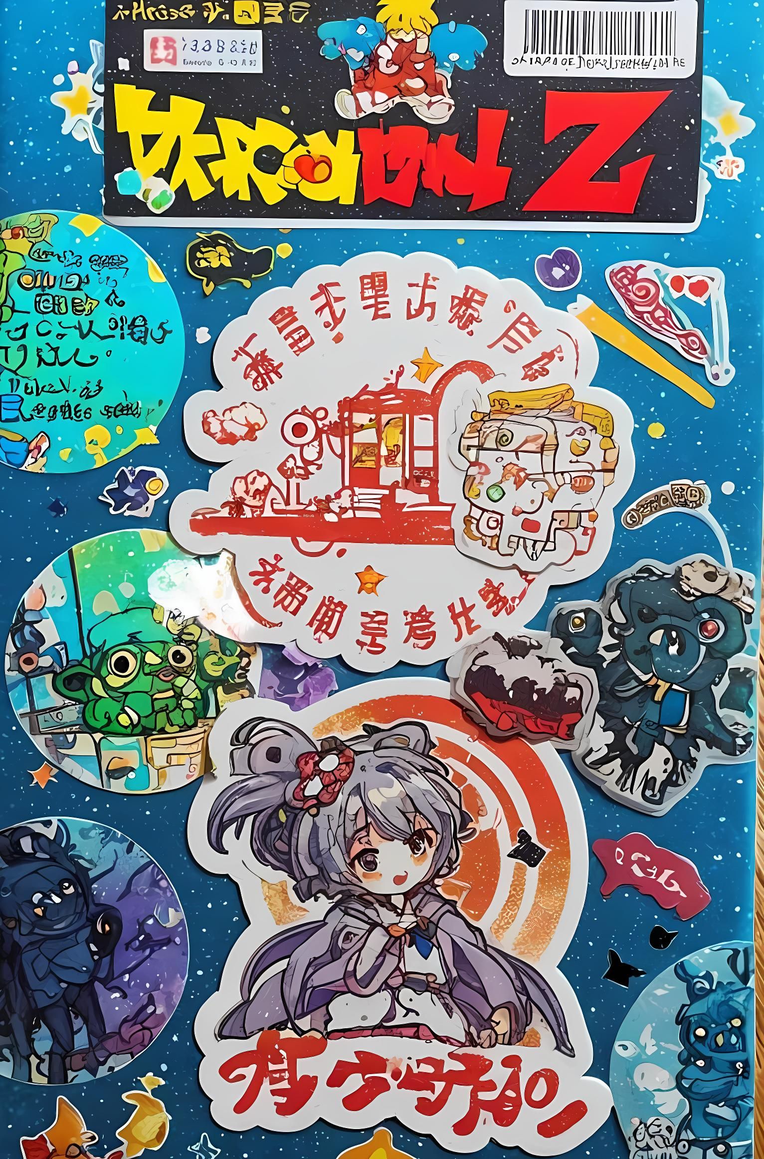 Heartwarming Anime Stickers for Greeting Card