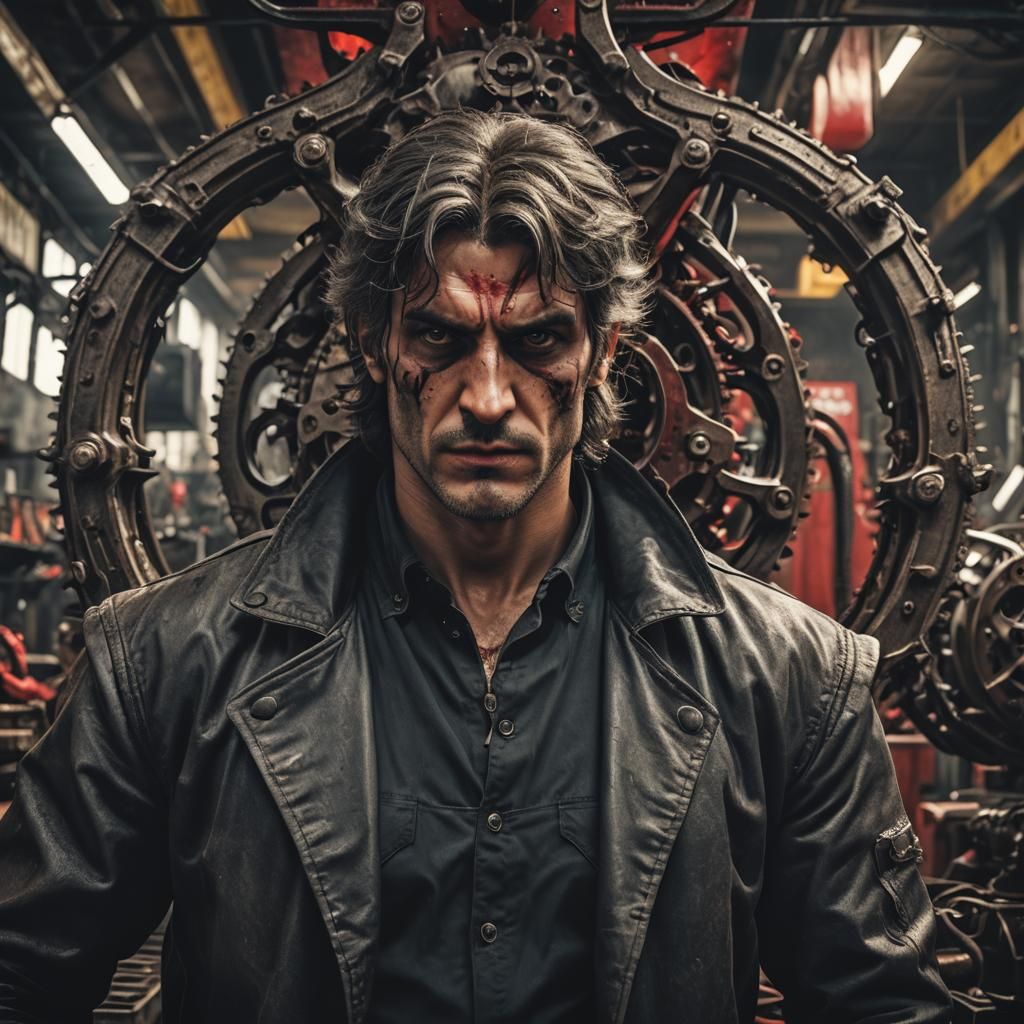 Hyperrealistic Demonic Mechanic in High Definition