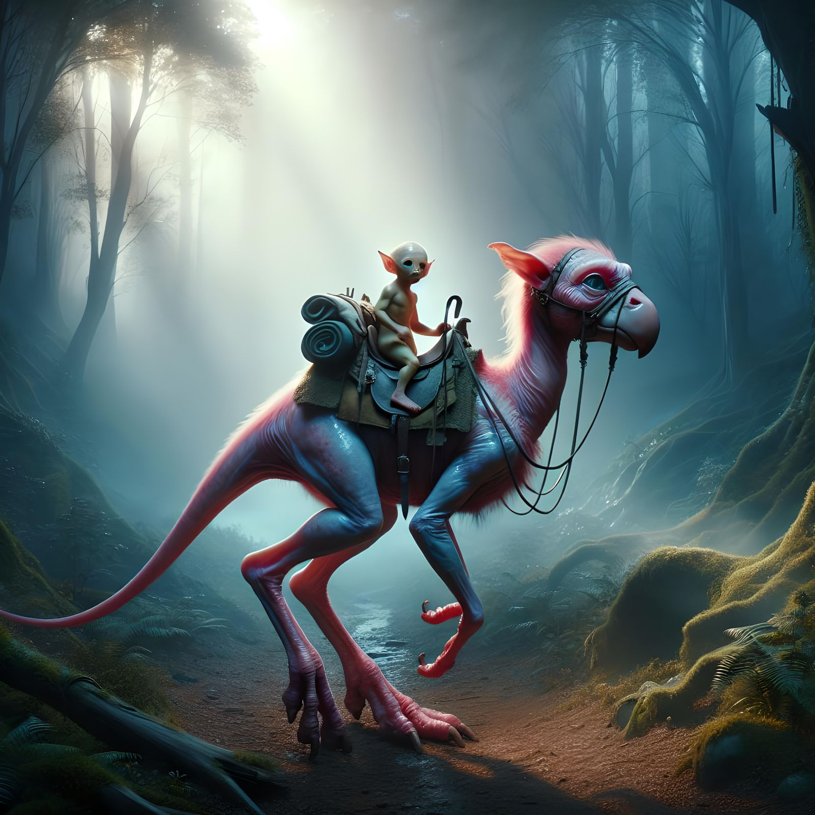 Luke Skysitter on his Tauntaun.