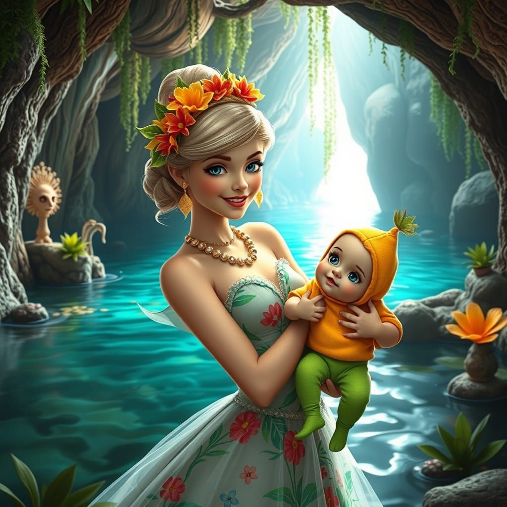 Cinderella in Whimsical Neverland Wonderland