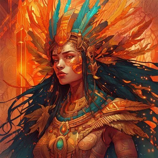 AI Generated Image of an Aztec Princess