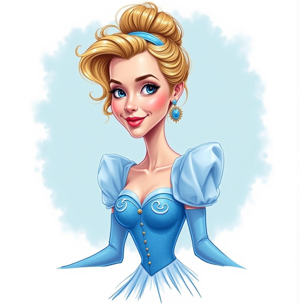 Cinderella Caricature Art