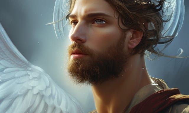 Ethereal Angelic Monarch Portrait in Hyperdetailed Style