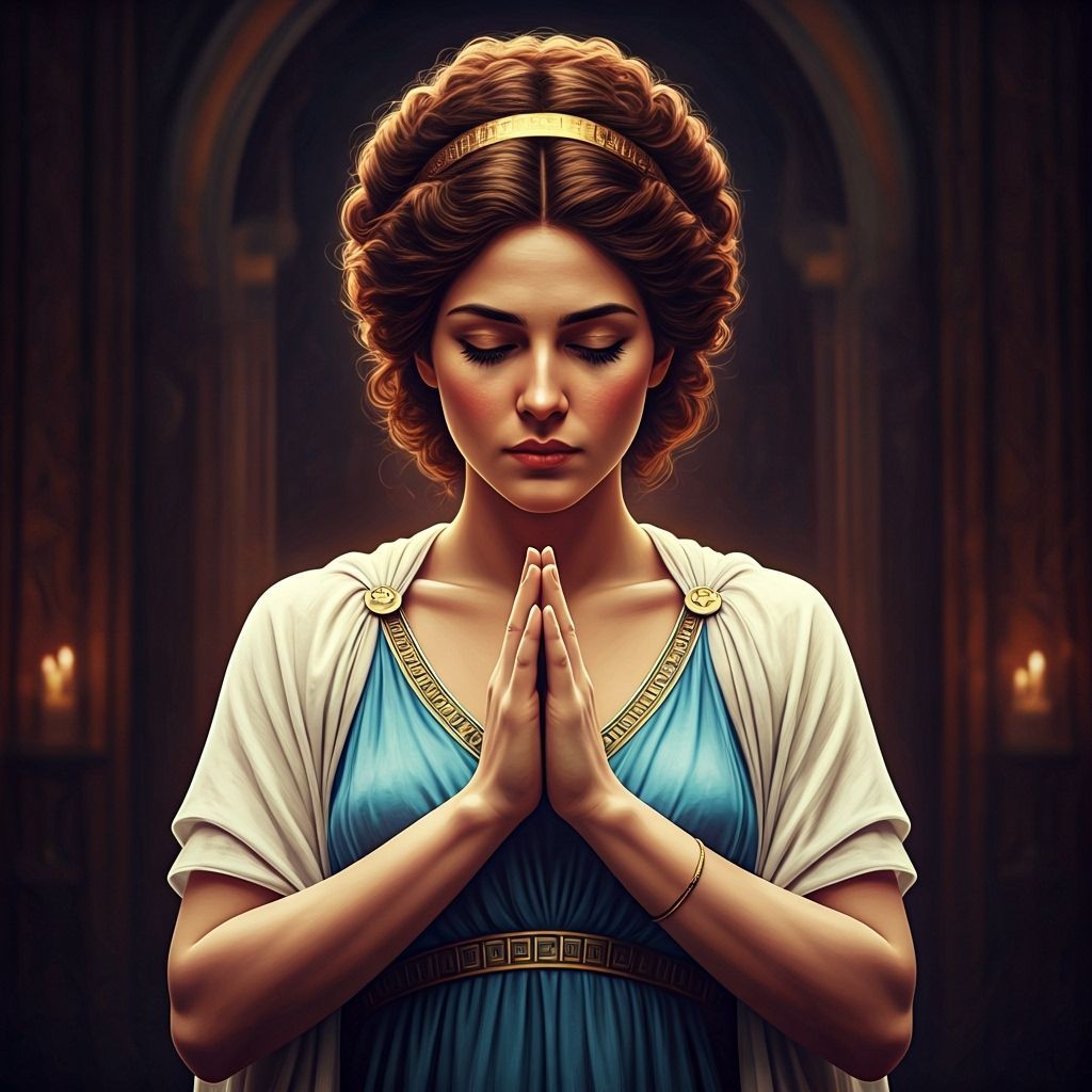 Homonoia: Greek Goddess of Concord in Dark Fantasy Art