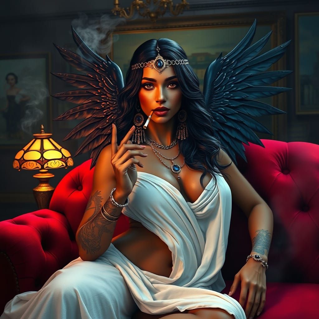 Mesopotamian Goddess of Heaven in Smoky Luxury