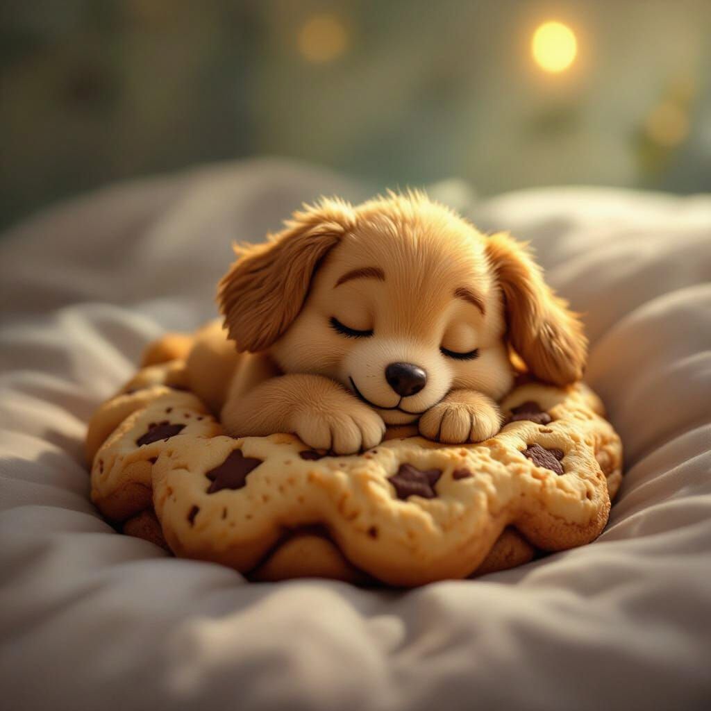 Cute Chewy Character Sleeping Peacefully