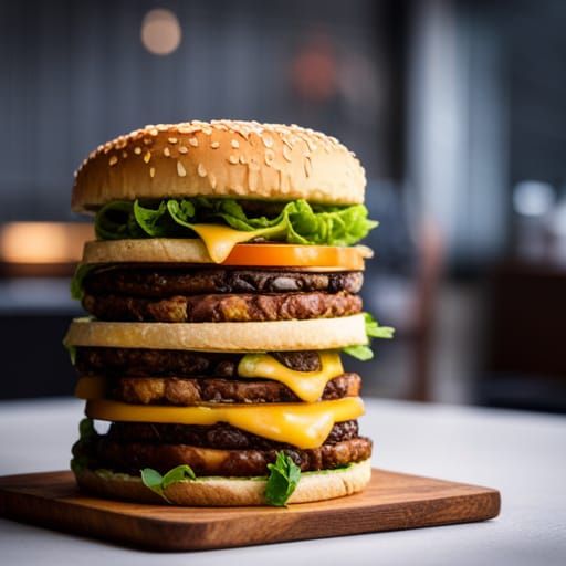 Steampunk Big Mac Tower in 1950s Diner