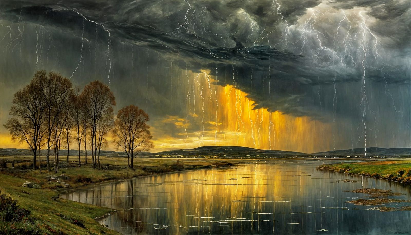 Spring Thunderstorm Over Coastal Waters