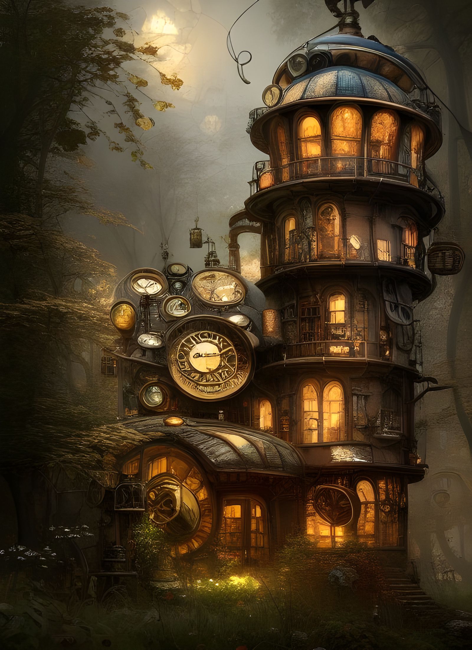 Steampunk Mushroom house
