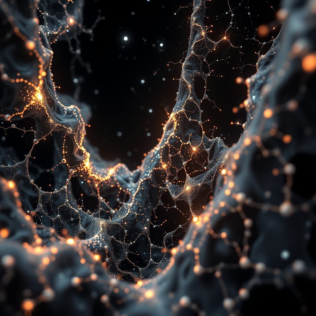 Dark Fluid Channels and Capillary Veins in Weightless Space