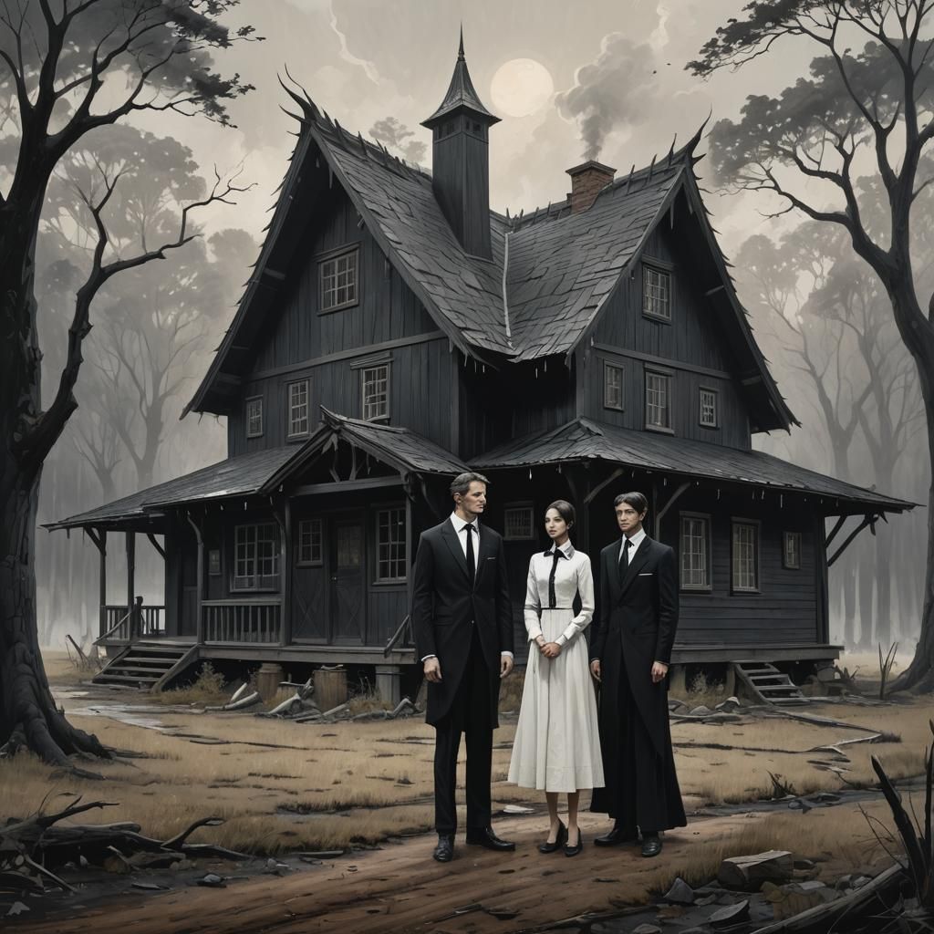 Gothic Couple in Dark Fantasy Scene