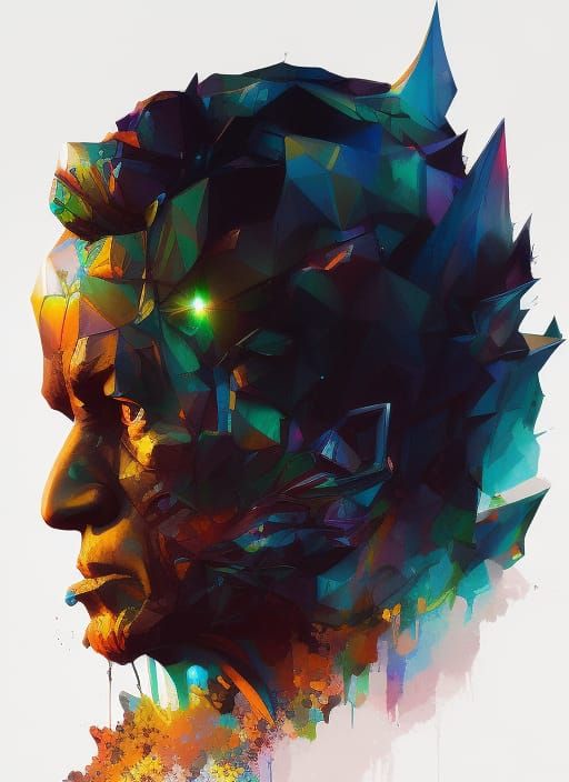 Detailed Draconequus Portrait in Anime Style