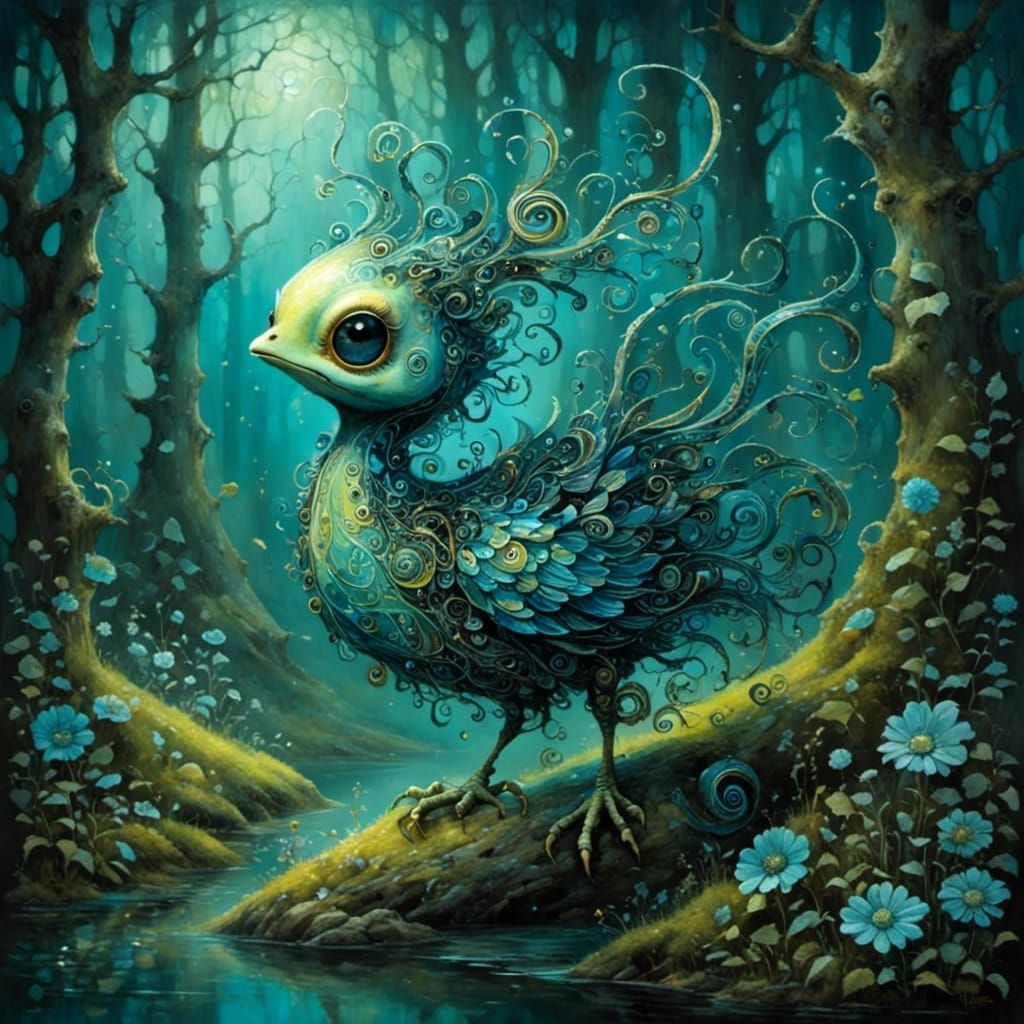 Ethereal Wisp Creature Generated by AI