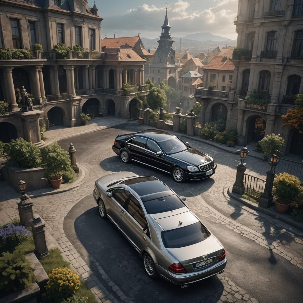 Mercedes S-Class 2002: Hyperrealistic 8k Car Rendering