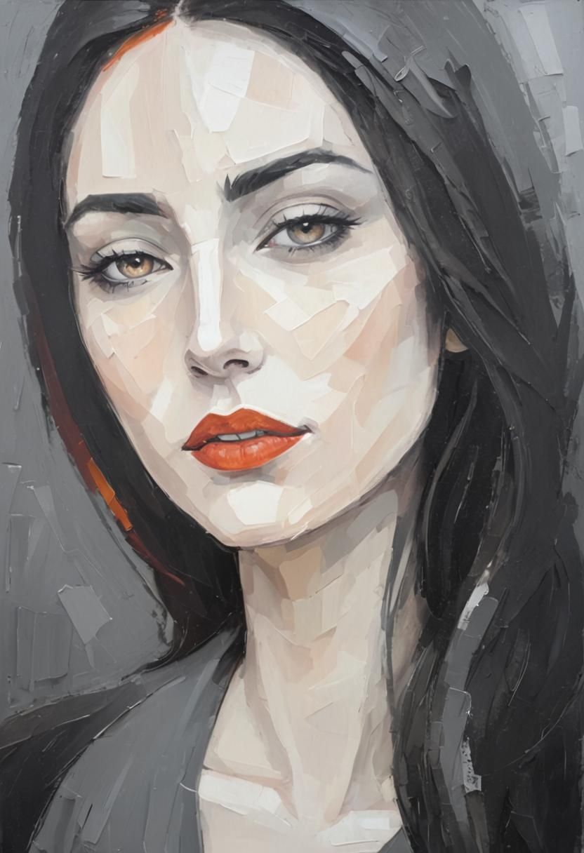 Passionate Woman in Fauvist Style with Impasto Texture