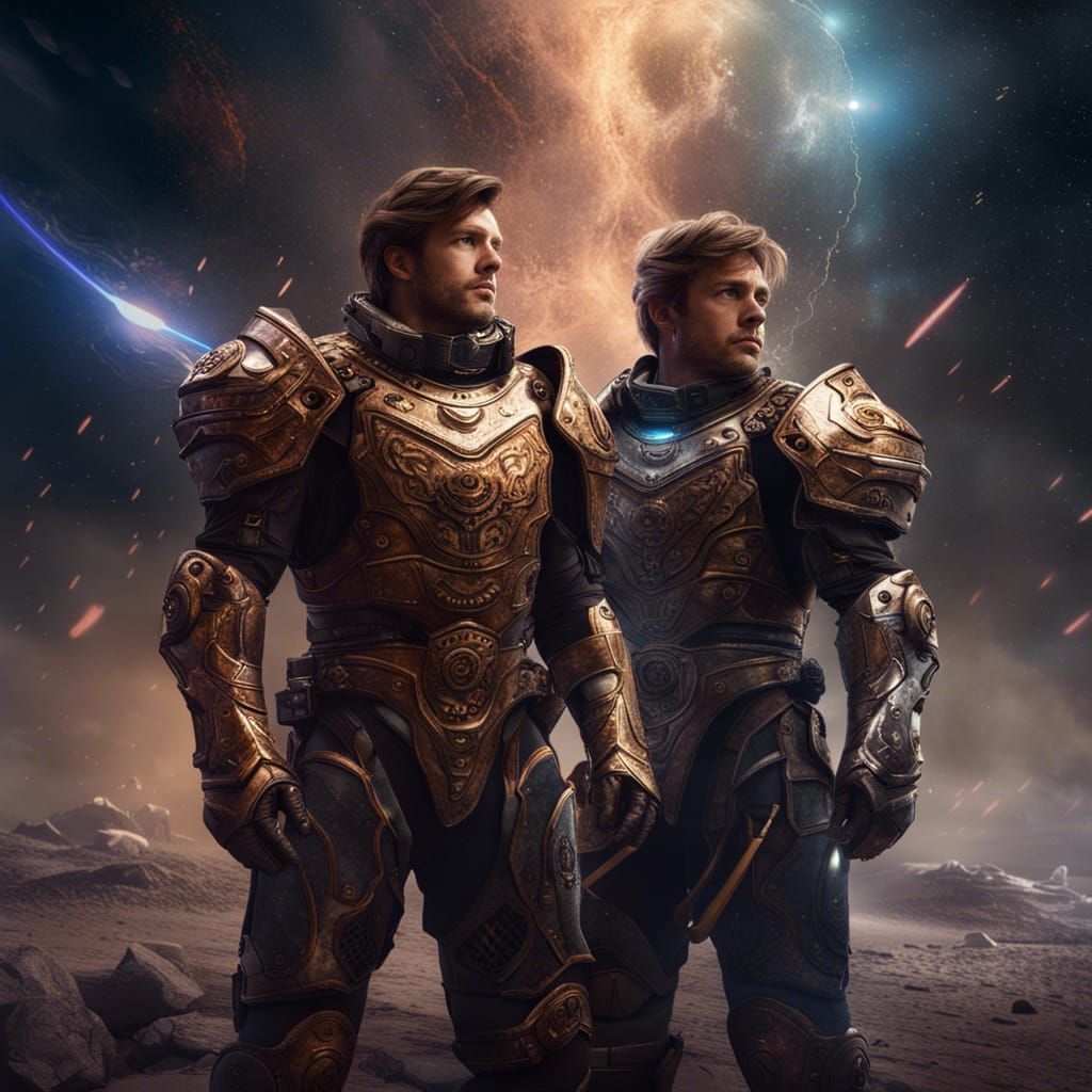 Two Space Marines Ready for Battle